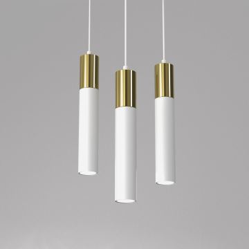 Candelabro suspenso CASSA 3xGU10/8W/230V branco/dourado