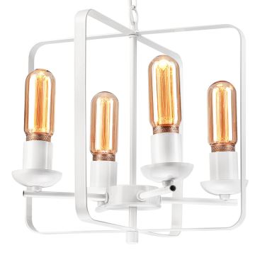 Candelabro suspenso CEDRIC II 4xE27/60W/230V branco