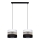 Candelabro suspenso CORAL 2xE27/60W/230V preto e branco