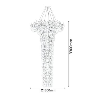 Candeeiro suspenso de cristal 41xG9/40W/230V dourado