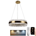 Candelabro suspenso de cristal LED com regulação LED/40W/230V 3000-6500K + controlo remoto