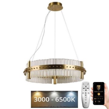 Candelabro suspenso de cristal LED com regulação LED/40W/230V 3000-6500K + controlo remoto