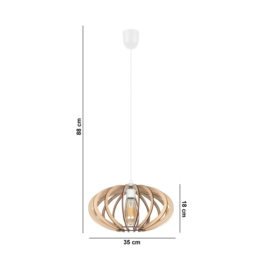 Candelabro suspenso EARTH 1xE27/60W/230V branco/bege