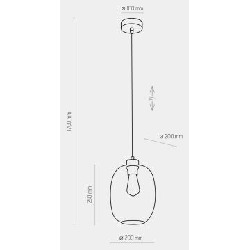 Candelabro suspenso ELIO 1xE27/15W/230V