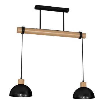 Candelabro suspenso ERIK 2xE27/60W/230V bege/preto