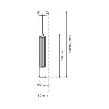 Candelabro suspenso ESTILO 1xGU10/40W/230V preto