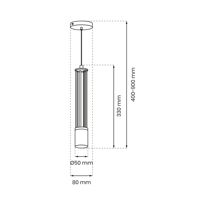 Candelabro suspenso ESTILO 1xGU10/40W/230V preto