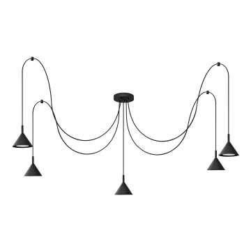 Candelabro suspenso ETNA 5xGX53/15W/230V preto