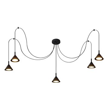 Candelabro suspenso ETNA LONG 5xGX53/15W/230V preto