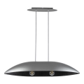 Candelabro suspenso GONDOLA 2xE27/60W/230V prateado/preto