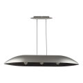 Candelabro suspenso GONDOLA 3xE27/60W/230V prateado/preto