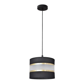 Candelabro suspenso HELEN 1xE27/60W/230V diâmetro 20 cm preto/dourado