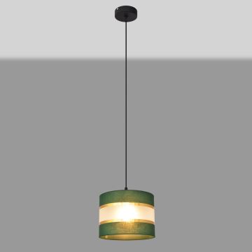 Candelabro suspenso HELEN 1xE27/60W/230V diâmetro 20 cm verde/dourada