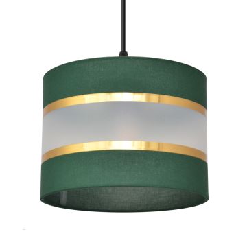 Candelabro suspenso HELEN 1xE27/60W/230V diâmetro 20 cm verde/dourada