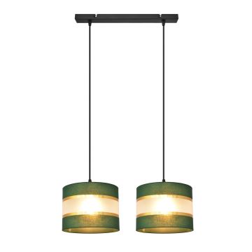 Candelabro suspenso HELEN 2xE27/60W/230V verde/dourada