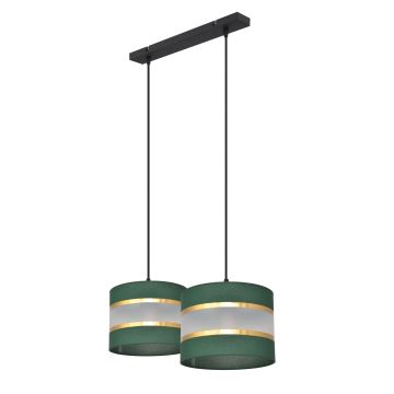 Candelabro suspenso HELEN 2xE27/60W/230V verde/dourada