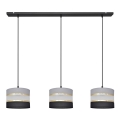 Candelabro suspenso HELEN 3xE27/60W/230V preto/cinzento/dourado