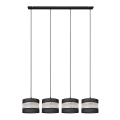 Candelabro suspenso HELEN 4xE27/60W/230V preto/dourado