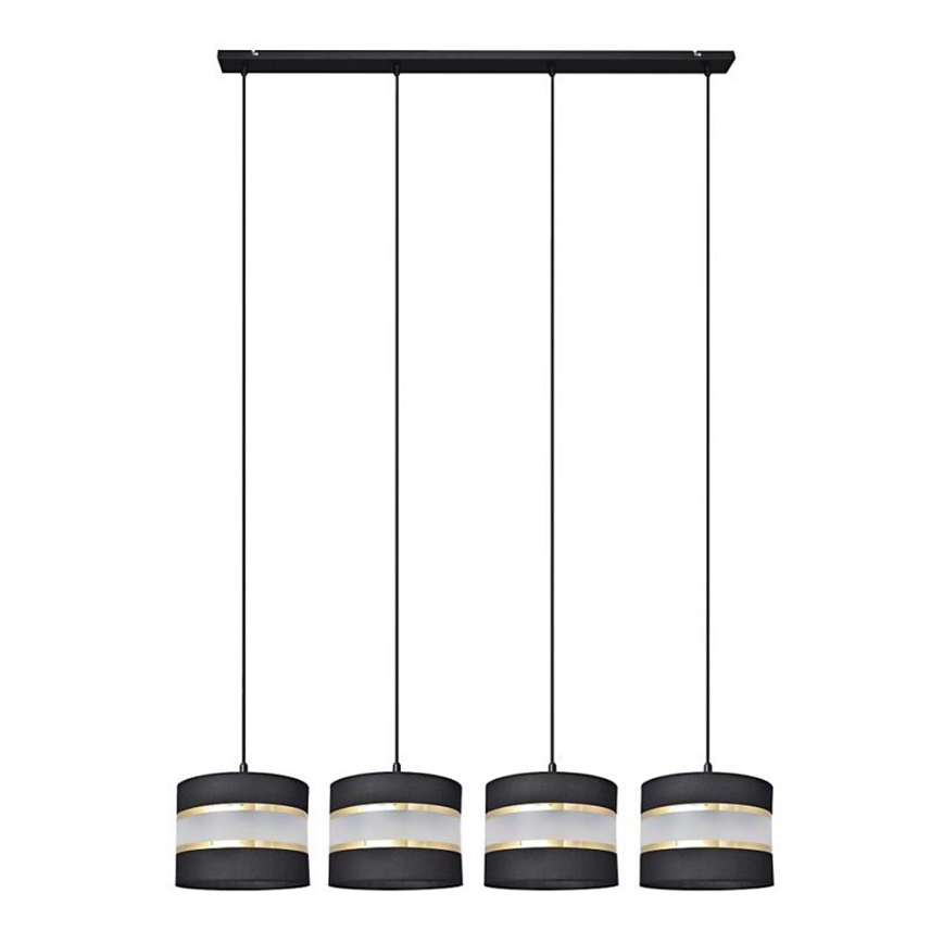 Candelabro suspenso HELEN 4xE27/60W/230V preto/dourado