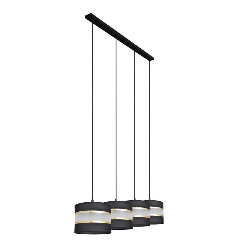 Candelabro suspenso HELEN 4xE27/60W/230V preto/dourado