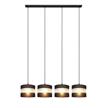 Candelabro suspenso HELEN 4xE27/60W/230V preto/dourado