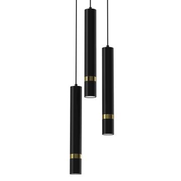 Candelabro suspenso JOKER 3xGU10/8W/230V preto/dourado