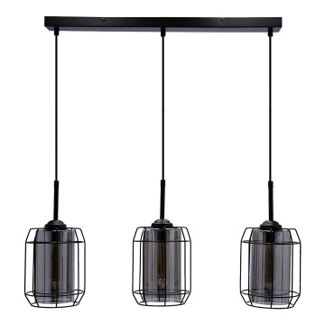 Candelabro suspenso JONERA 3xE27/40W/230V preto