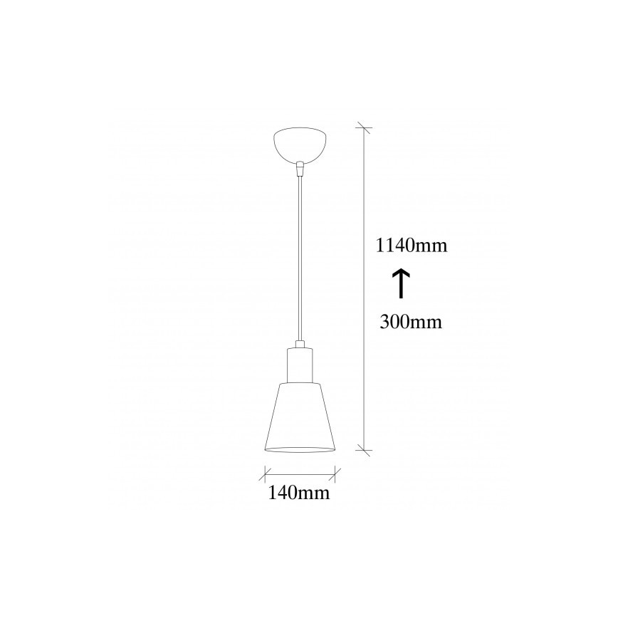 Candelabro suspenso KEM 1xE27/40W/230V preto