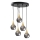 Candelabro suspenso LACRIMA SMOKY 5xE27/60W/230V diâmetro 45 cm