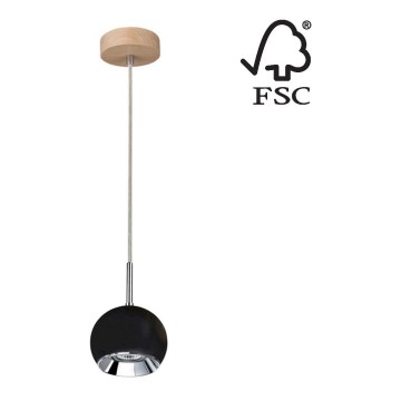 Candelabro suspenso LED BALL WOOD 1xGU10/5W/230V carvalho mate - certificado por FSC