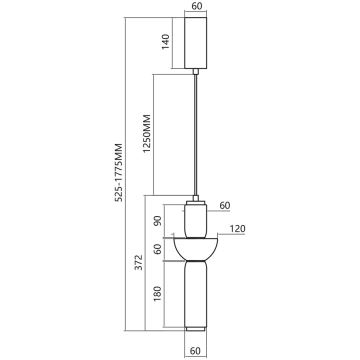 Candelabro suspenso LED CAMPO LED/19W/230V