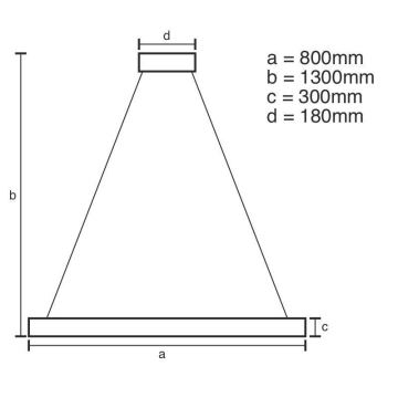 Candelabro suspenso de cristal LED com regulação LED/175W/230V 3000-6500K dourada + controlo remoto