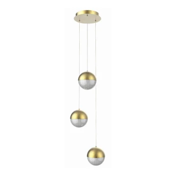 Candelabro suspenso LED FURNI 3xLED/5W/230V dourado