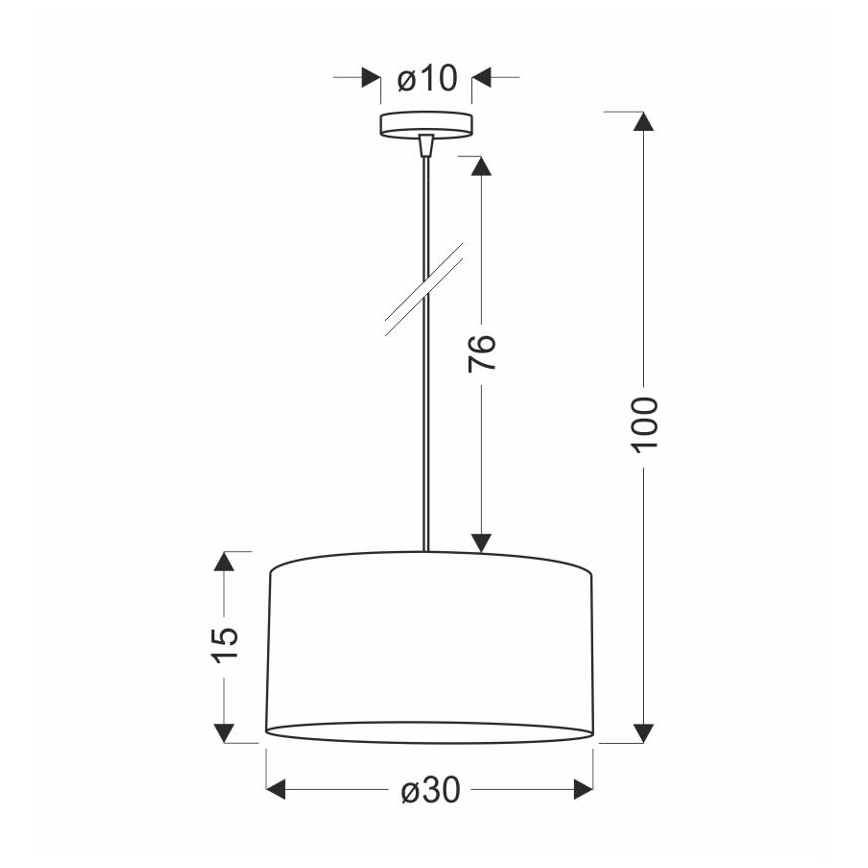 Candelabro suspenso LEGNO 1xE27/40W/230V diâmetro 30 cm castanho