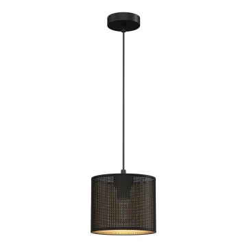 Candelabro suspenso LOFT SHADE 1xE27/60W/230V diâmetro 18 cm preto/dourado