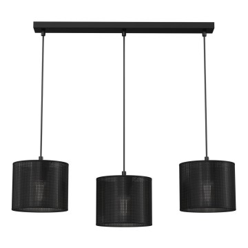 Candelabro suspenso LOFT SHADE 3xE27/60W/230V preto