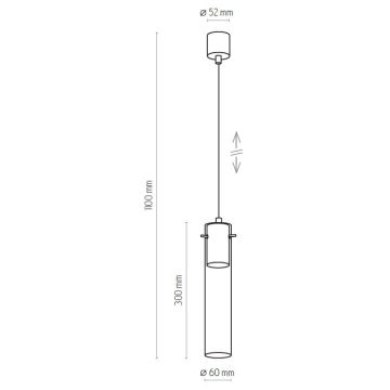 Candelabro suspenso LOOK GRAPHITE 1xGU10/10W/230V