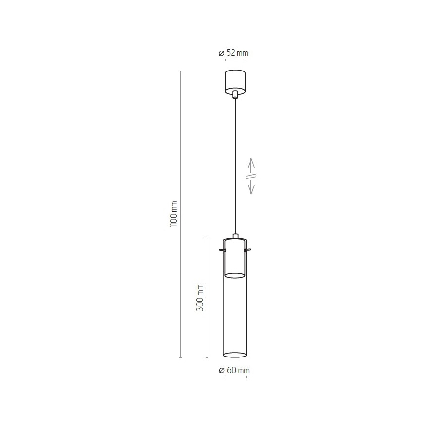 Candelabro suspenso LOOK GRAPHITE 1xGU10/10W/230V