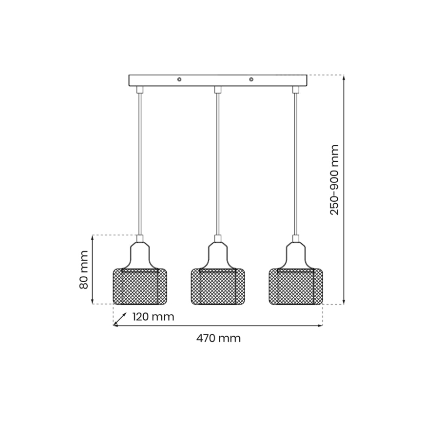 Candelabro suspenso LUMI 3xG9/8W/230V