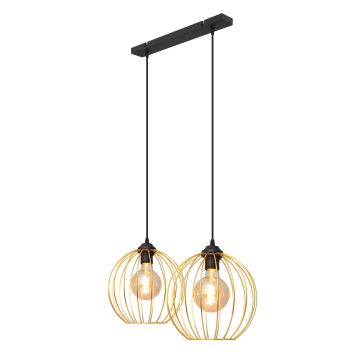 Candelabro suspenso MERCURE 2xE27/60W/230V dourada/preto