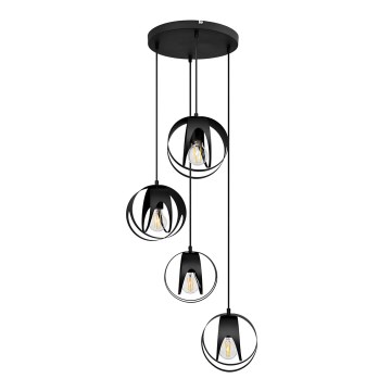 Candelabro suspenso MOONLIGHT 4xE27/60W/230V preto