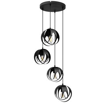 Candelabro suspenso MOONLIGHT 4xE27/60W/230V preto