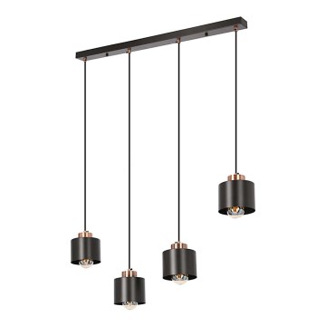 Candelabro suspenso OLENA 4xE27/60W/230V preto