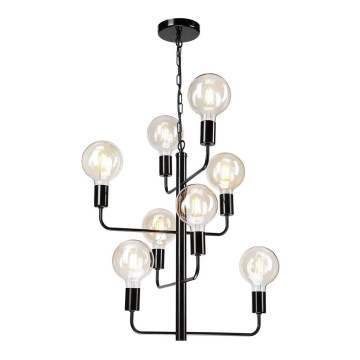 Candelabro suspenso ORLANDO 8xE27/60W/230V preto