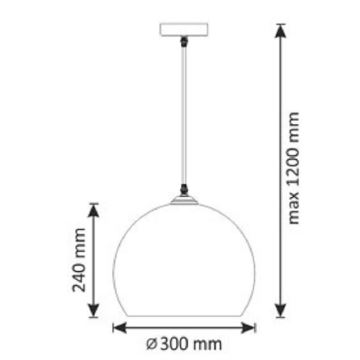 Candelabro suspenso OTIS 1xE27/20W/230V