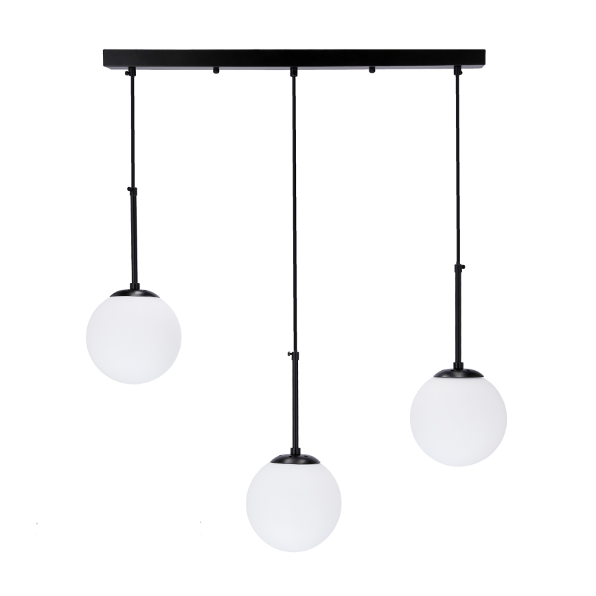 Candelabro suspenso POMPEI 3xE27/40W/230V preto