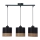 Candelabro suspenso PORTO 3xE27/60W/230V preto/castanho