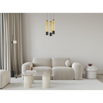 Candelabro suspenso PRESCOT 3xGU10/40W/230V dourado