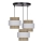 Candelabro suspenso RATTAN 3xE27/40W/230V branco/castanho