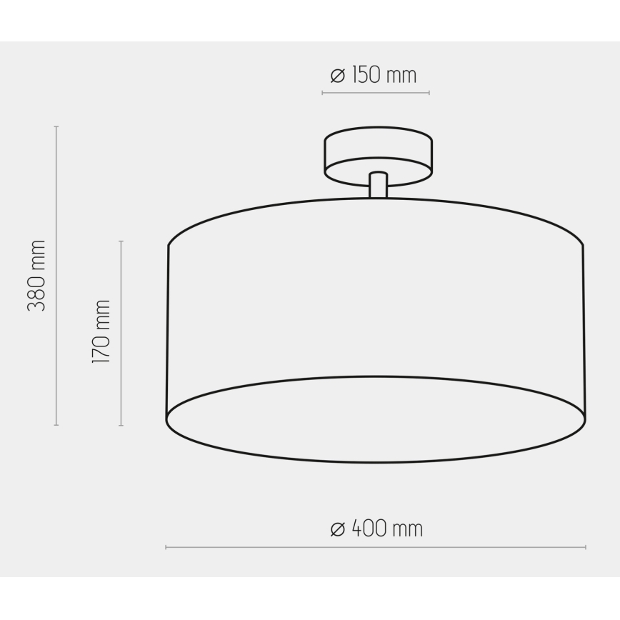 Candelabro suspenso RONDO 4xE27/15W/230V d. 40 cm verde